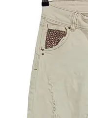 Vorschaubild 3 von Damen Destroyed Jeans Gr. 26 Beige Casual