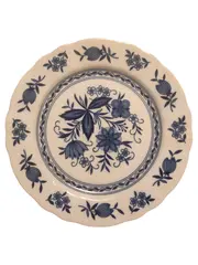 Vorschaubild 1 von Platzteller Porzellan Klassisch Blumenmuster Weiß 20 cm