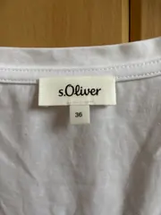 Vorschaubild 3 von Damen Shirt 3/4-Arm V-Ausschnitt Weiß Gr. 36 Basic T-Shirt