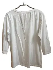 Vorschaubild 2 von Damen Shirt 3/4-Arm V-Ausschnitt Weiß Gr. 36 Basic T-Shirt
