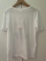 Vorschaubild 2 von Damen T-Shirt Gr. 36 Weiß Casual Palmenprint Schriftzug Leisure Club