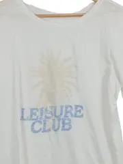 Vorschaubild 4 von Damen T-Shirt Gr. 36 Weiß Casual Palmenprint Schriftzug Leisure Club