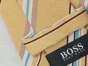Vorschaubild 4 von Krawatte Herren Seide Gelb Gestreift Business Klassisch 149cm