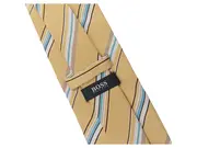Vorschaubild 3 von Krawatte Herren Seide Gelb Gestreift Business Klassisch 149cm