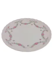 Vorschaubild 2 von Porcelaine Rose Tortenplatte Kuchenteller Weiß Blumen 19cm