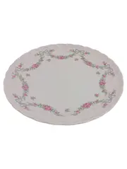 Vorschaubild 1 von Porcelaine Rose Tortenplatte Kuchenteller Weiß Blumen 19cm