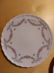 Vorschaubild 4 von Porcelaine Rose Tortenplatte Kuchenteller Weiß Blumen 19cm