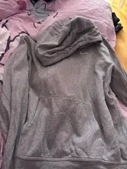 Vorschaubild 2 von Kapuzenpullover Herren Gr. 50, L Grau Baumwolle Hoodie