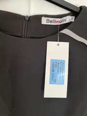 Vorschaubild 2 von Damen Etuikleid Gr. 38 Schwarz Business Elegant Kleid