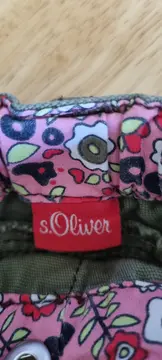 Vorschaubild 5 von Baby Cargohose Gr. 62 Oliv Gestreift Mädchen Baumwolle