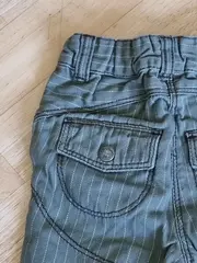 Vorschaubild 4 von Baby Cargohose Gr. 62 Oliv Gestreift Mädchen Baumwolle
