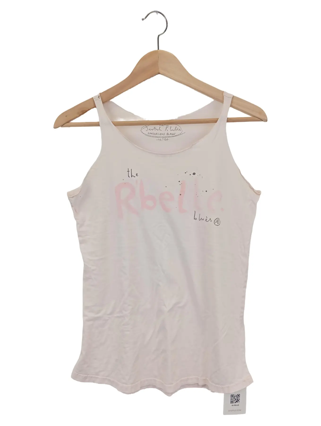 SCOTCH R'BELLE SCOTCH RBELLE Top Kinder Gr. 164 Weiß Schriftzug Casual Tanktop