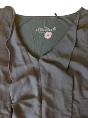 Vorschaubild 4 von Damen Hemdbluse ärmellos Gr. 38/M Grau Rüschen Casual