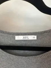 Vorschaubild 2 von EDC Damen Strickkleid Grau XS Casual Midikleid Langarm