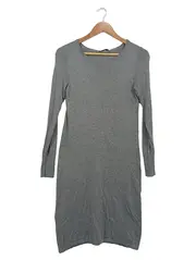 Vorschaubild 1 von EDC Damen Strickkleid Grau XS Casual Midikleid Langarm