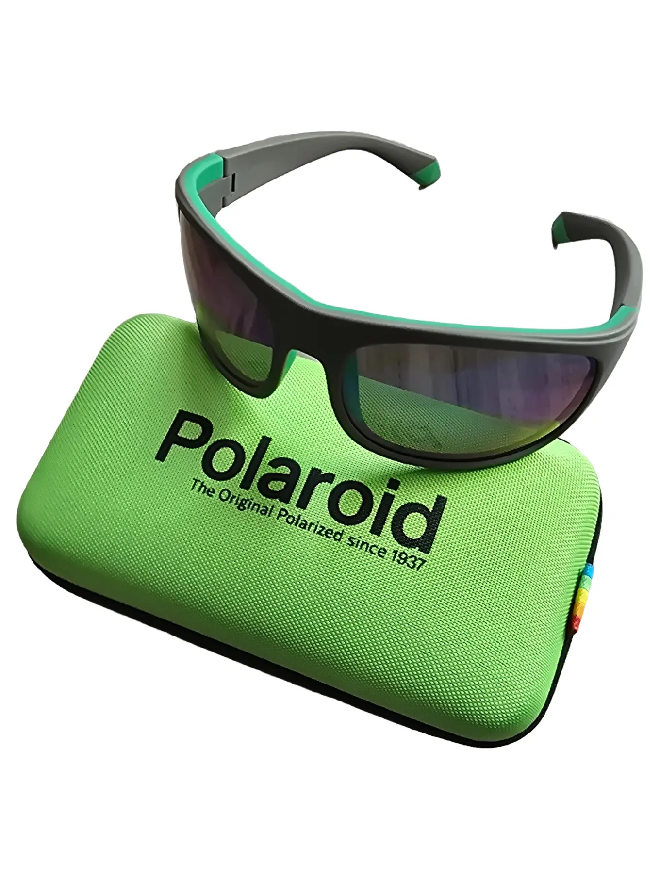 POLAROID Sonnenbrille Damen Unisex Casual Sportlich Grau Grün
