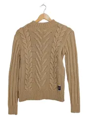 Vorschaubild 1 von Herren Pullover Strickpullover Zopfmuster Beige Gr. S