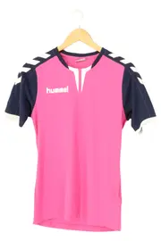Vorschaubild 1 von HUMMEL Sport Shirt Kinder Gr. 164 Rosa Logo Print Kurzarm Polyester