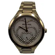Vorschaubild 1 von Damenuhr Herz Design Gold Edelstahl Strasssteine