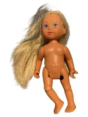 Vorschaubild 1 von Puppe Mädchen Puppenhaus-Püppchen Beige Blondhaarig Spielzeug
