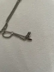 Vorschaubild 3 von Damen Halskette Edelstahl Silber Doppelring Strass 48cm