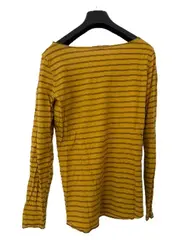 Vorschaubild 3 von Damen Langarmshirt Gestreift Gelb Herz Pailletten Gr. M