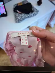 Vorschaubild 4 von Damen Bluse Rosa Erdbeermuster Kurzarm Gr. 36 S Casual Modal