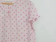 Vorschaubild 2 von Damen Bluse Rosa Erdbeermuster Kurzarm Gr. 36 S Casual Modal