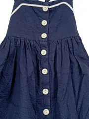 Vorschaubild 2 von Kinder Freizeitkleid Mädchen 98 Blau Gestreift Maritim Baumwolle