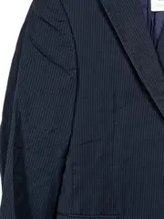 Vorschaubild 3 von Herren Sakko Business Anzugjacke Gr. 54/XXL Blau Gestreift