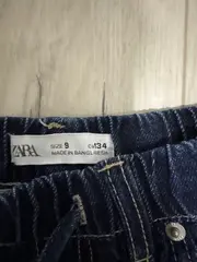 Vorschaubild 5 von Culotte Jeans Wide Fit Kinder Mädchen Blau Gr. 134 Baumwolle