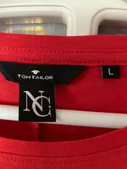 Vorschaubild 2 von Damen T-Shirt Rot Gr. 40/L Casual mit LOVE Strass Print