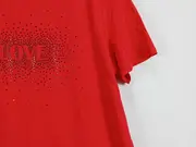 Vorschaubild 5 von Damen T-Shirt Rot Gr. 40/L Casual mit LOVE Strass Print