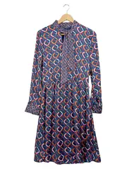 Vorschaubild 1 von Damen Blusenkleid Gr. 36 Modern Mehrfarbig Gemustert