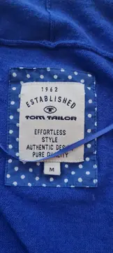 Vorschaubild 4 von Damen Strickjacke Blau Gr. M Kapuze Rüschen Bindegürtel