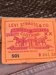 Vorschaubild 5 von 501 Damen Jeans Straight Leg Grau W26 L30 Casual Baumwolle