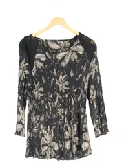 Vorschaubild 1 von Bluse Damen 38/M Schwarz Floral Elegant Casual