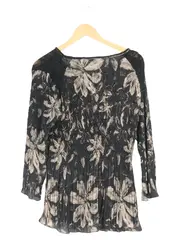 Vorschaubild 2 von Bluse Damen 38/M Schwarz Floral Elegant Casual