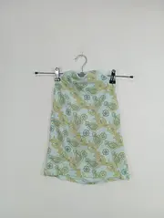 Vorschaubild 2 von Damen Bustier Top Gr. 34 Blau Paisley Muster Casual Bohemian