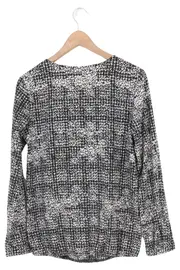 Vorschaubild 2 von Damen Bluse 38/M Mehrfarbig Grafisch Langarm Elegant Casual