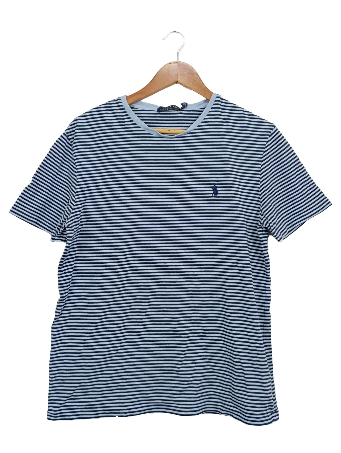 POLO RALPH LAUREN Herren T-Shirt gestreift Blau Gr. S Preppy