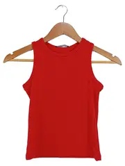 Vorschaubild 1 von Damen Basic Rippstrick Tank Top Rot Gr. 36/S