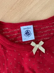 Vorschaubild 4 von Mädchen Langarmshirt Gr. 68 Rot Casual Punkte Schleife