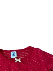 Vorschaubild 3 von Mädchen Langarmshirt Gr. 68 Rot Casual Punkte Schleife