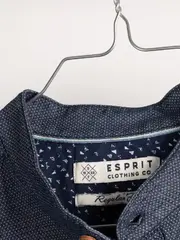 Vorschaubild 5 von Herren Freizeithemd Blau Gr. M Casual Baumwolle