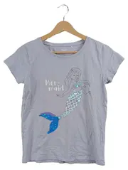 Vorschaubild 1 von Kinder Mädchen T-Shirt Gr. 158, 164 Lila Meerjungfrau Pailletten Kurzarm
