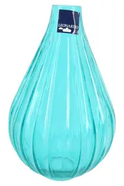 Vorschaubild 1 von Vase Modern Türkis Glas 16cm bauchig Dekovase