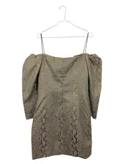 Vorschaubild 2 von Cocktailkleid Damen 42/XL Gold Glamourös Animal-Print Minikleid