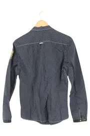 Vorschaubild 2 von Damen Bluse 38/M Blau gepunktet Langarm Casual