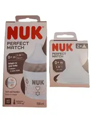 Vorschaubild 1 von Perfect Match Nuckelflaschen Set 150ml Babyflasche 0+m Silikon Weiß